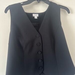 J.Crew Factory Classic Black Button Front Vest